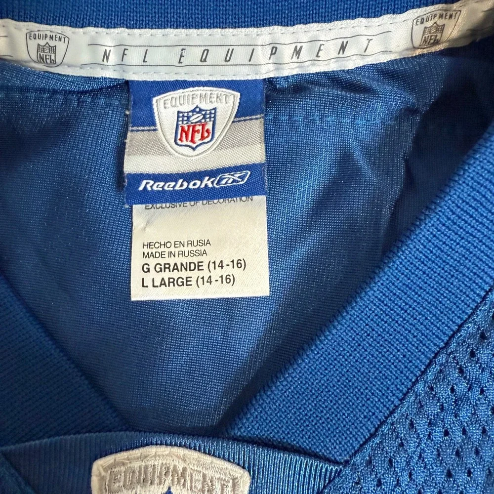 Reebok NFL Indianapolis Colts Peyton‎ Manning 18 Jersey Kids L Large Football